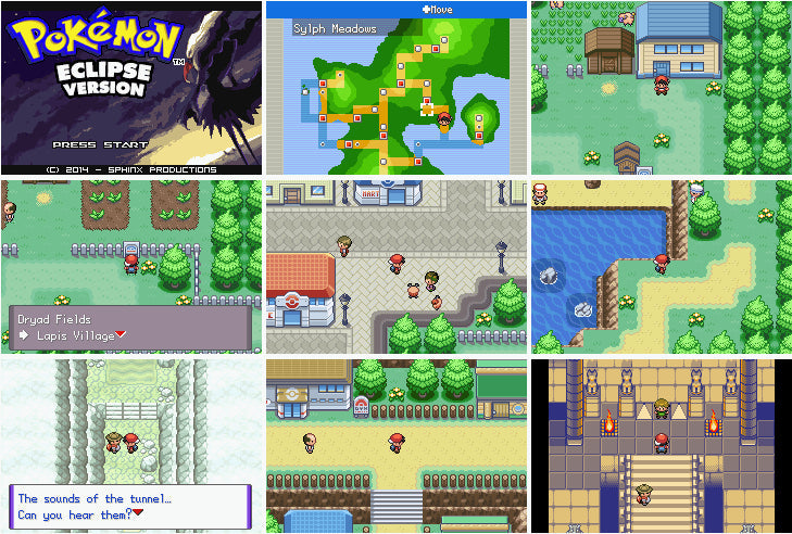 Pokemon Eclipse GBA ROM Hack Video Game Custom Gameboy Advance