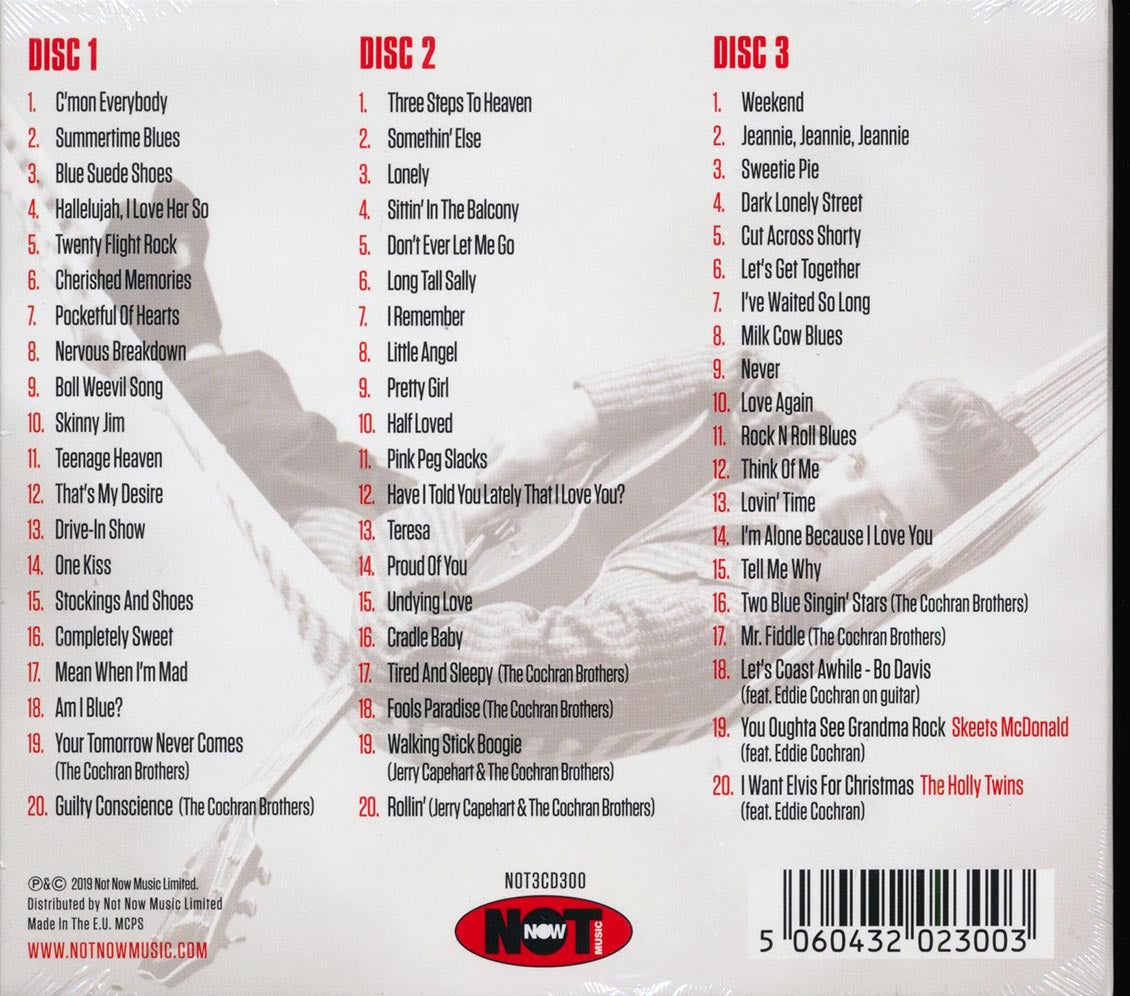 Eddie Cochran - The Very Best of Eddie Cochran [2019 Compilation] [New Triple CD]