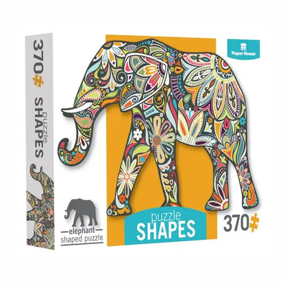 Elephant 370 Piece Shaped Jigsaw Puzzle Paper House