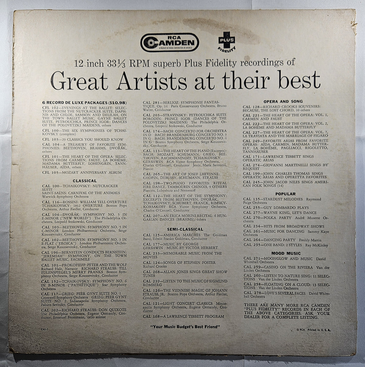 Elisabeth Rethberg - The Art of Elisabeth Rethberg [1956 Used Vinyl Record LP]