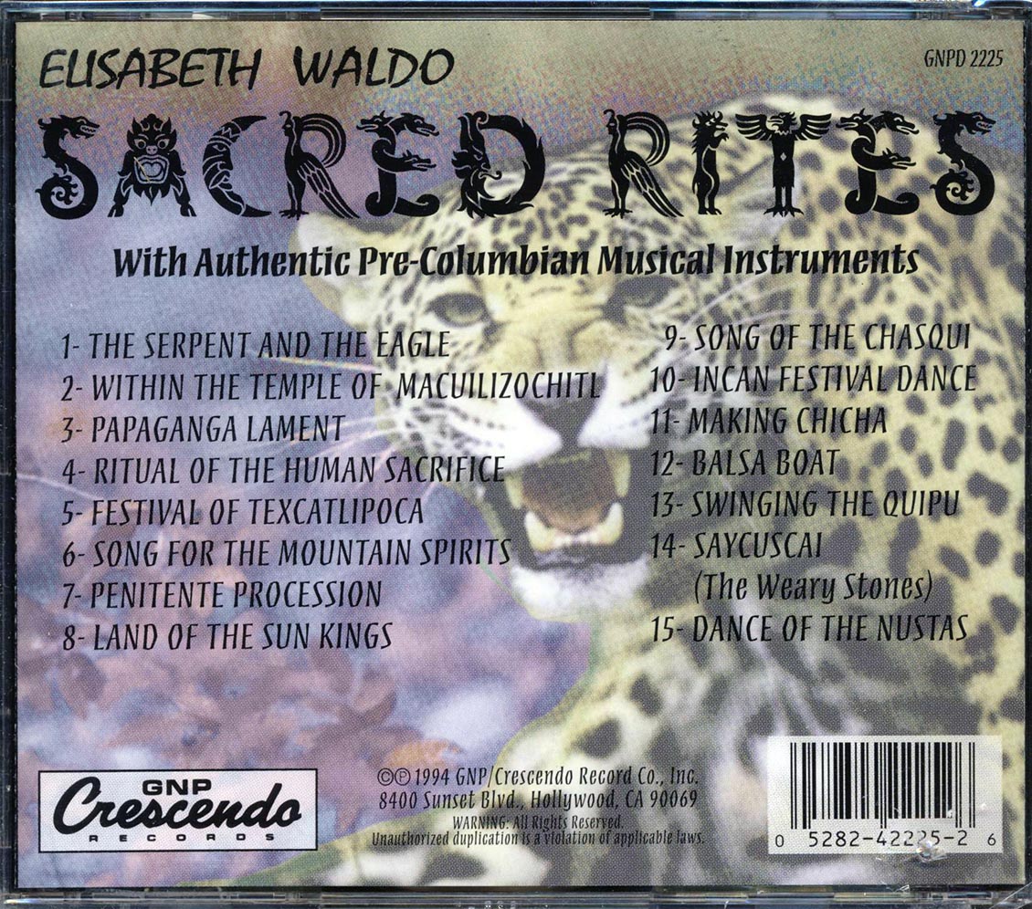 Elizabeth Waldo - Sacred Rites [1994 Compilation] [New CD]