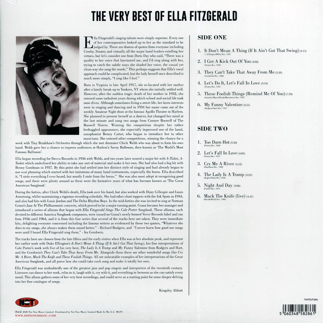 Ella Fitzgerald - The Very Best of Ella Fitzgerald [2020 Compilation 180G Blue] [New Vinyl Record LP]
