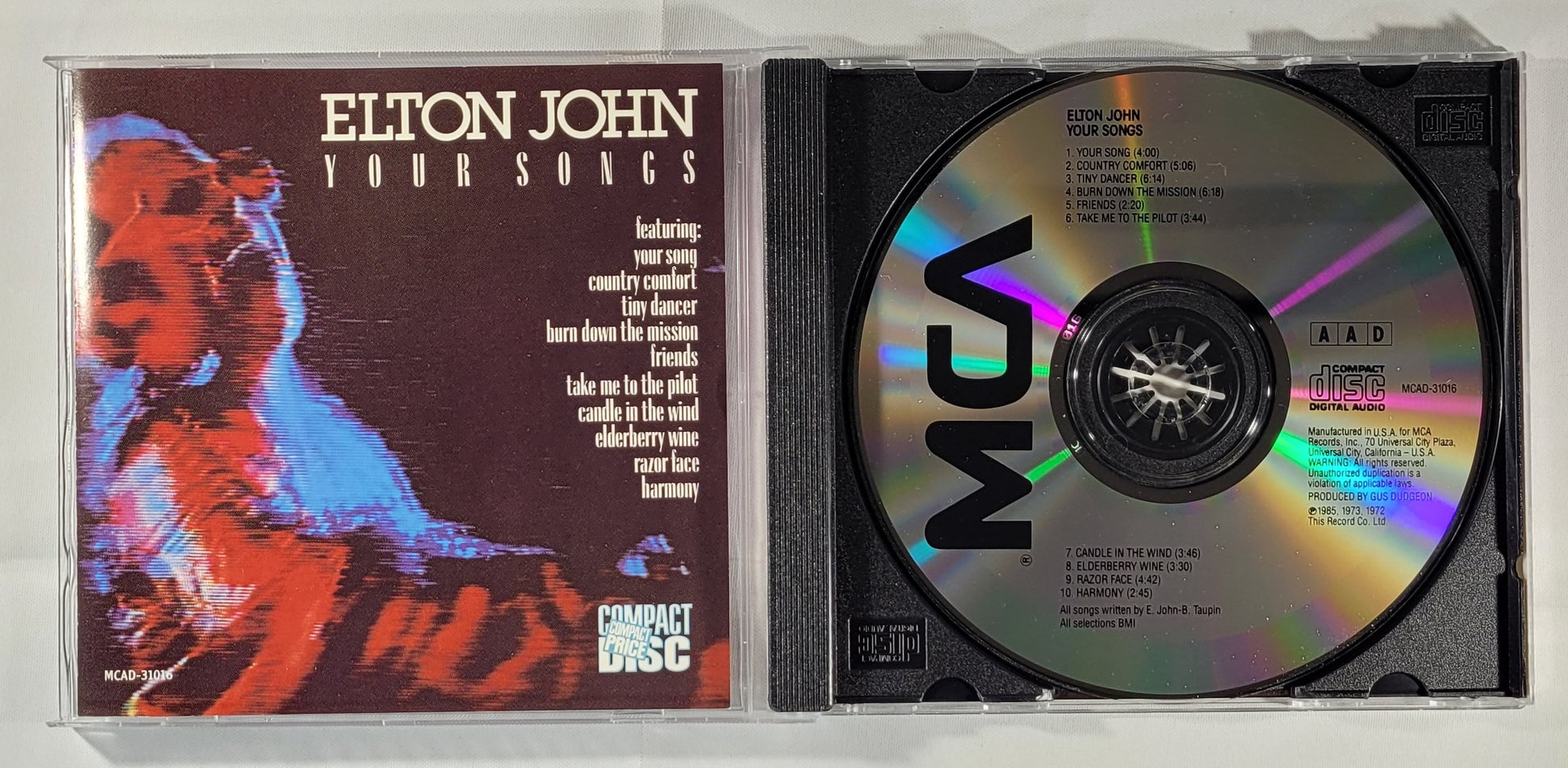 Elton John - Your Songs [1991 Compilation] [Used CD] [B]