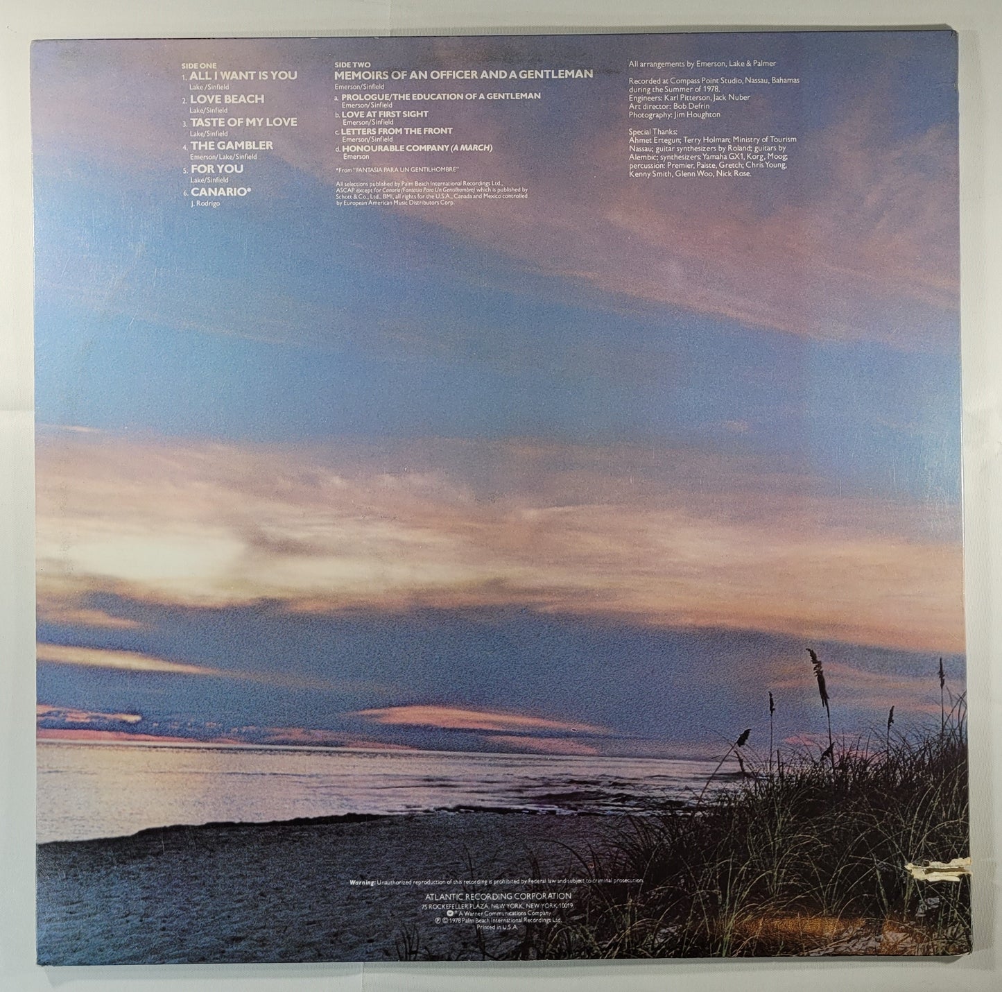 Emerson, Lake & Palmer - Love Beach [1978 Presswell/Goldisc] [Used Vinyl Record LP] [C]