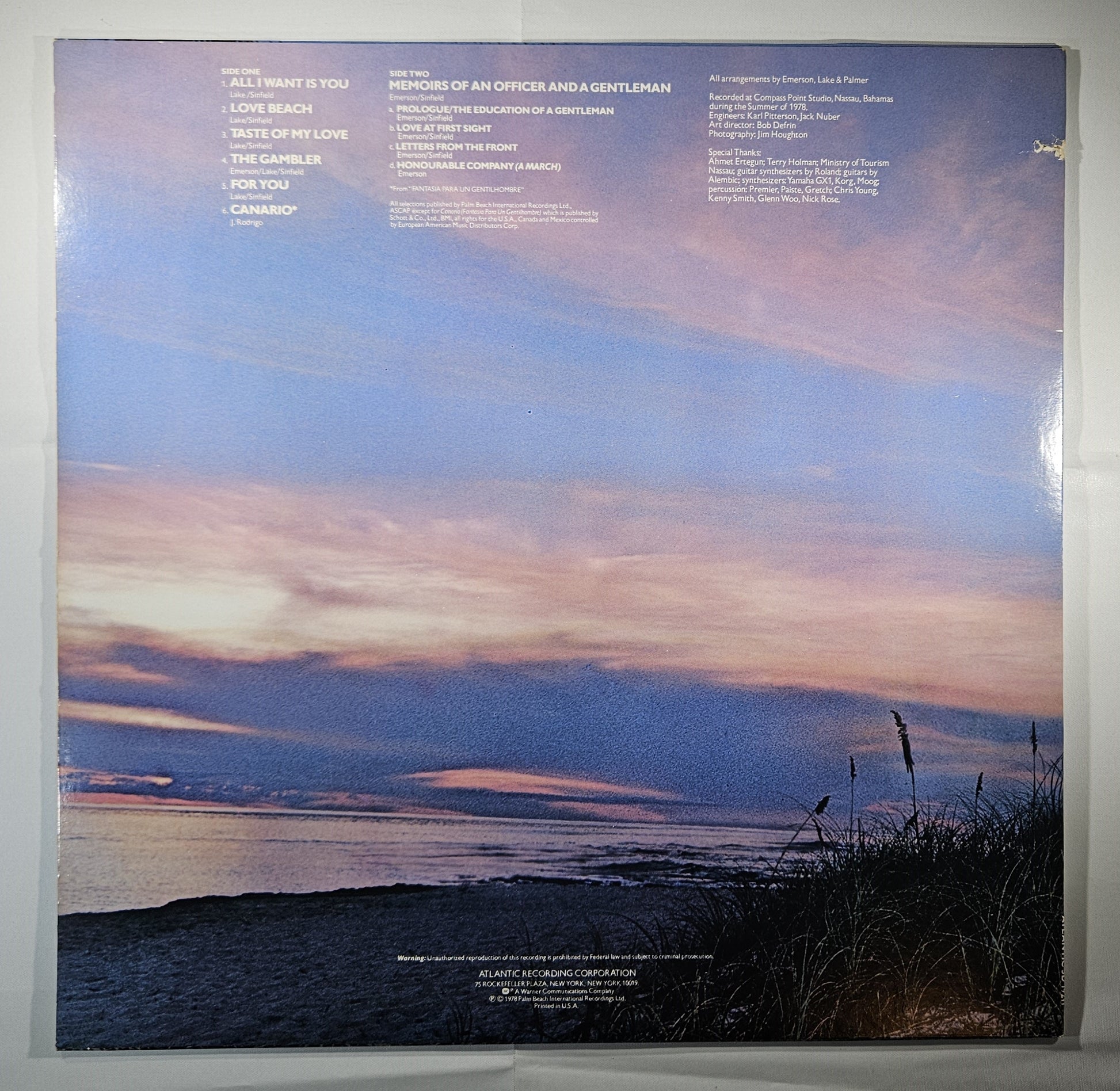 Emerson, Lake & Palmer - Love Beach [1978 Monarch] [Used Vinyl Record LP] [D]