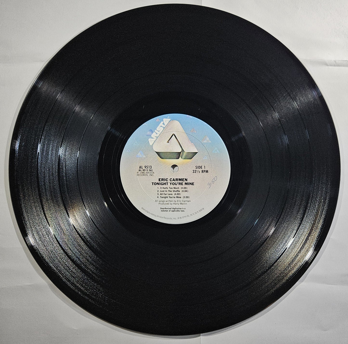 Eric Carmen - Tonight You're Mine [1980 Used Vinyl Record LP]