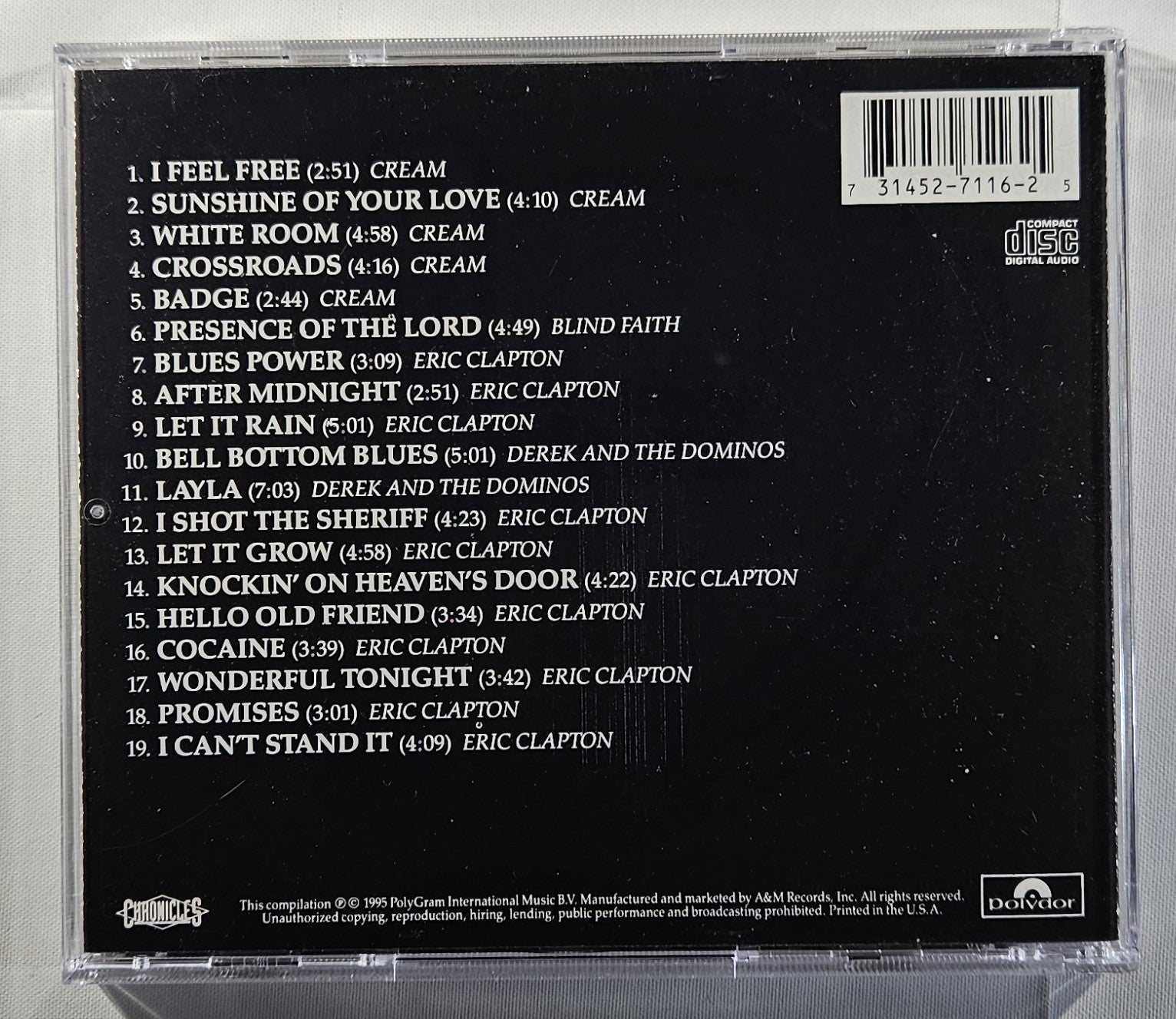 Eric Clapton - The Cream of Clapton [1995 Compilation Remastered] [Used CD]