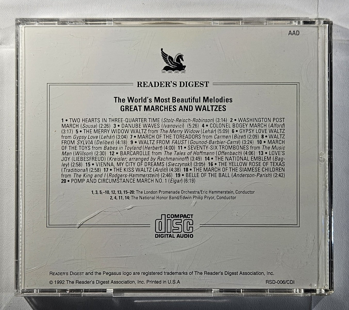 Eric Hammerstein, Philip Pryor - Great Marches & Waltzes [1991 Used CD]