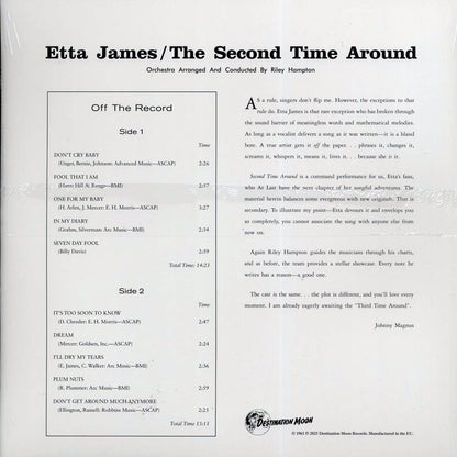 Etta James - The Second Time Around [2025 Reissue Clear] [New Vinyl Record LP]