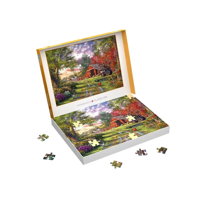 Evening at the Barnyard 104 Connecting Pieces Jigsaw Puzzle Eurographics