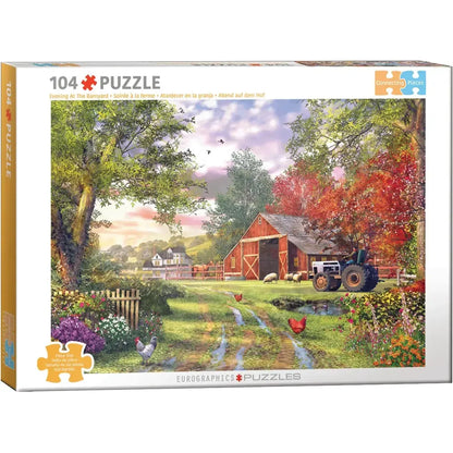 Evening at the Barnyard 104 Connecting Pieces Jigsaw Puzzle Eurographics