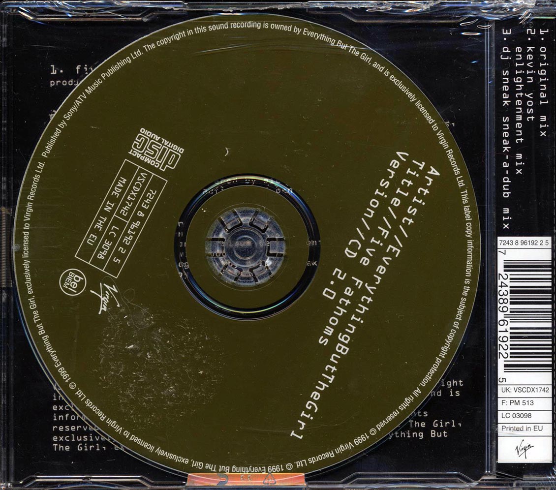 EverythingButTheGirl - Five Fathoms [1999 CD2] [New CD Single]