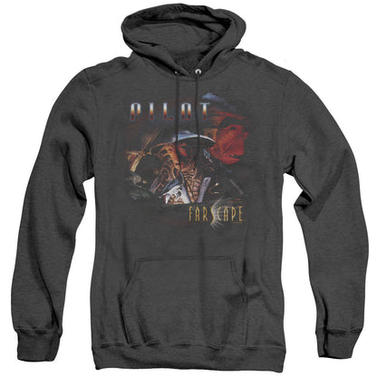 Farscape Pilot Mens Heather Hoodie Black Officially Licensed