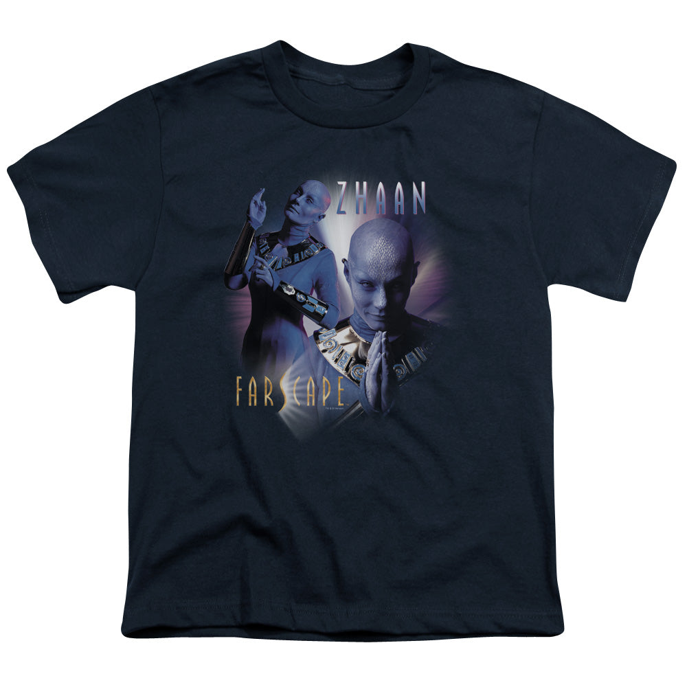 Farscape Zhaan Kids Youth T Shirt Navy