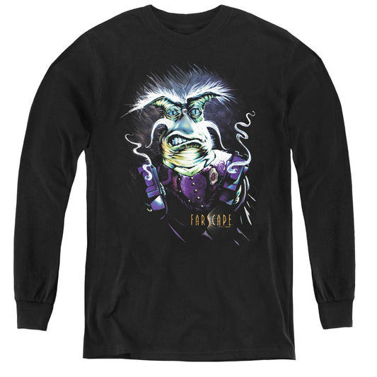 Farscape Rygel Oking Guns Long Sleeve Kids Youth T Shirt Black