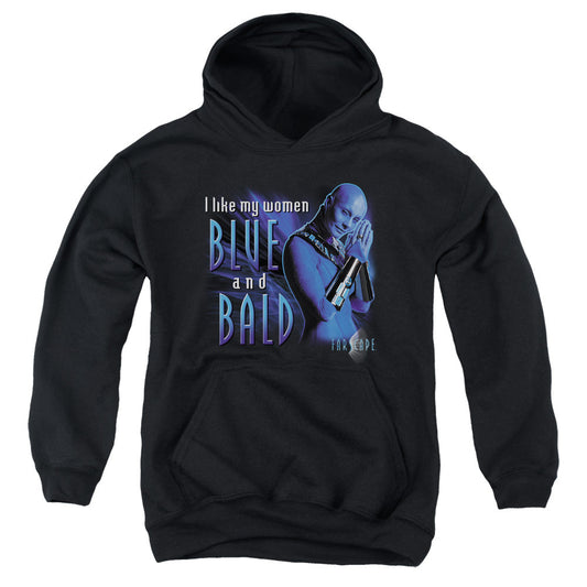 Farscape Blue and Bald Kids Youth Hoodie Black
