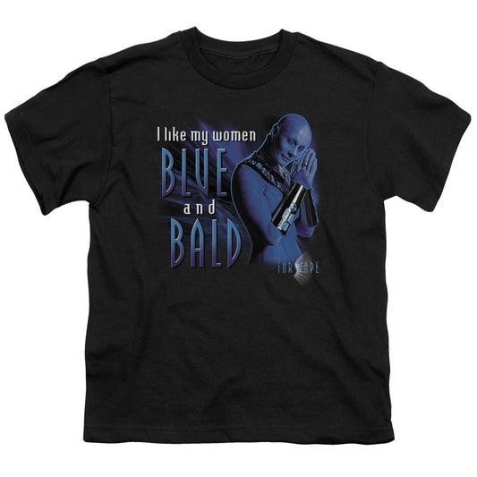 Farscape Blue and Bald Kids Youth T Shirt Black