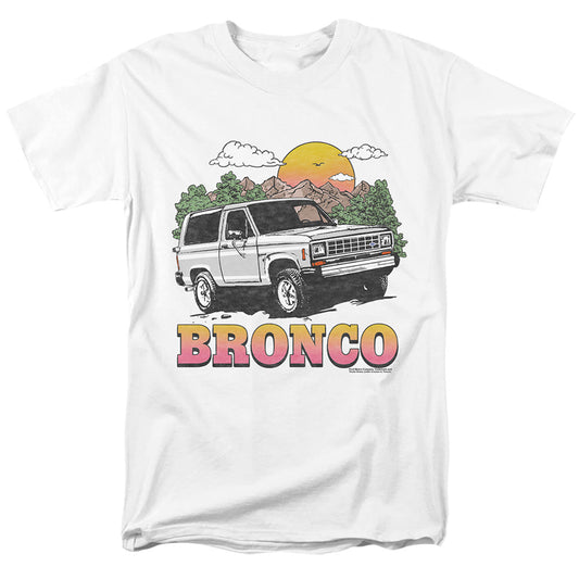 Ford Bronco Bronco In The Mountains Mens T Shirt White Officially Licensed