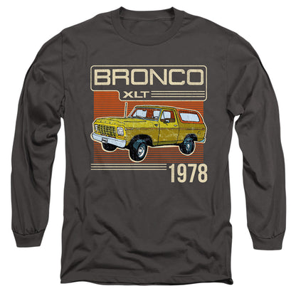 Ford Bronco Bronco 1978 Mens Long Sleeve Shirt Charcoal Officially Licensed