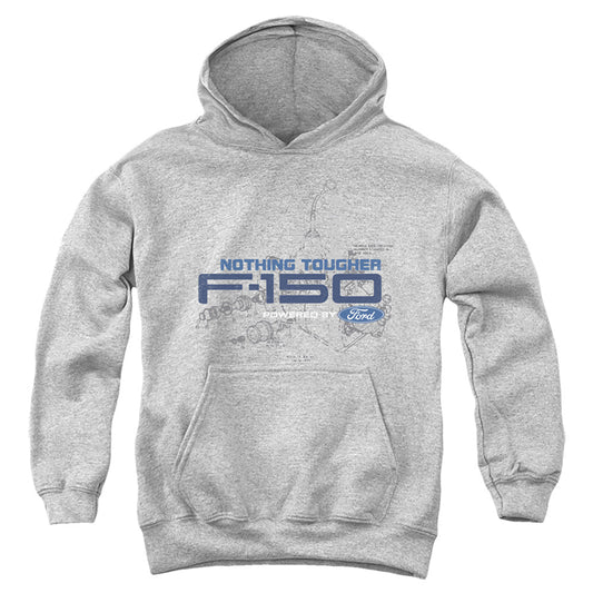 Ford Trucks Engine Schematic Kids Youth Hoodie Athletic Heather