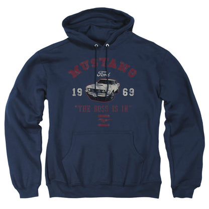 Ford Mustang Mustang The Boss Is In Mens Hoodie Navy Officially Licensed
