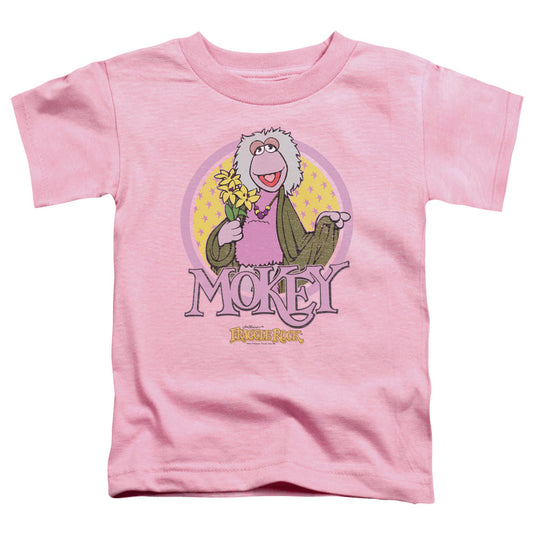 Fraggle Rock Mokey Circle Toddler Kids Youth T Shirt Pink