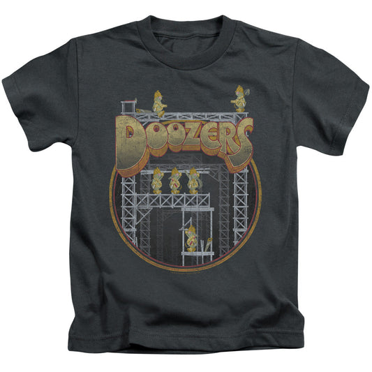 Fraggle Rock Doozers Construction Juvenile Kids Youth T Shirt Charcoal