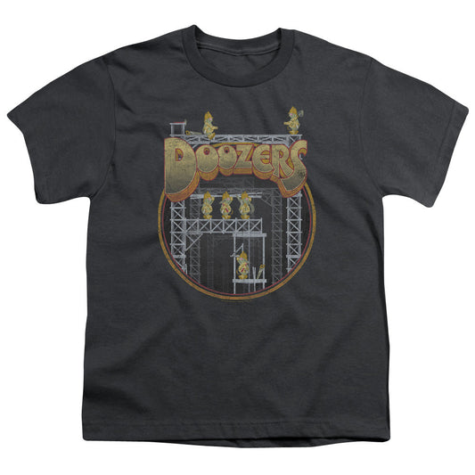 Fraggle Rock Doozers Construction Kids Youth T Shirt Charcoal