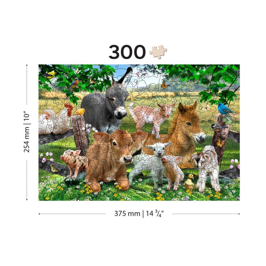Farm Kindergarten 300 Piece Wood Jigsaw Puzzle Wooden City