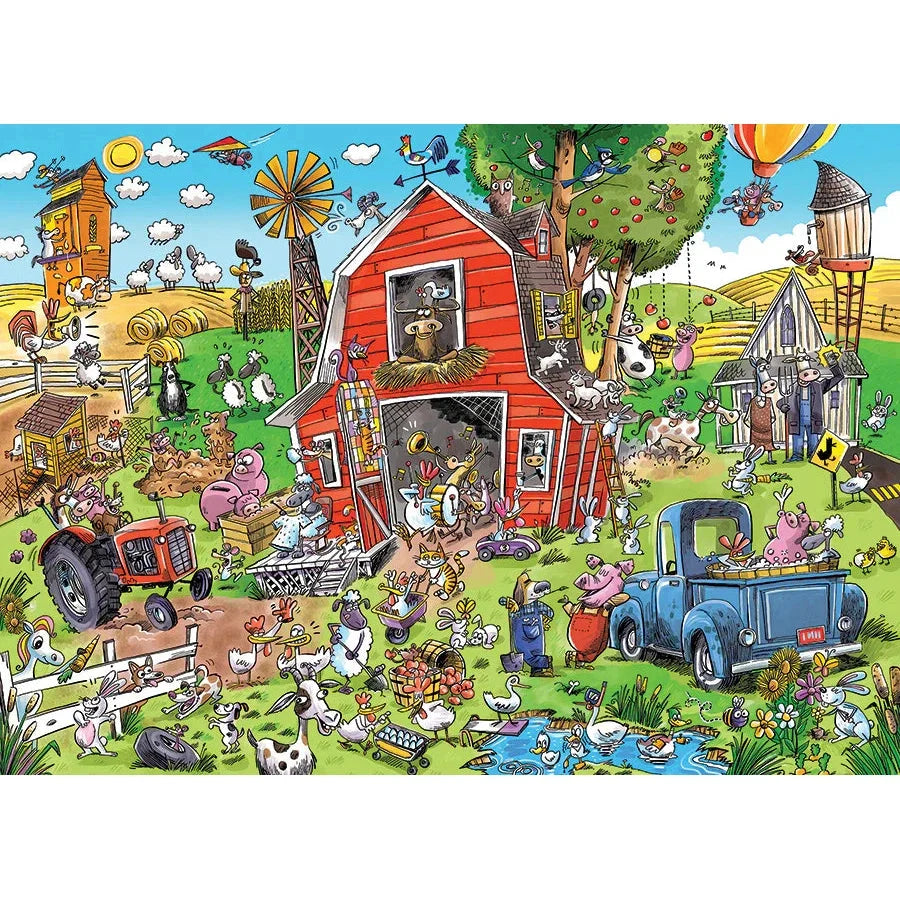 Farmyard Folly 350 Piece Family Jigsaw Puzzle Cobble Hill