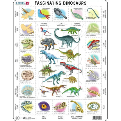 Fascinating Dinosaurs 35 Piece Tray Jigsaw Puzzle Larsen