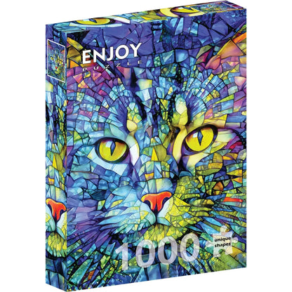 Fiona the Stained Glass Cat 1000 Piece Jigsaw Puzzle Enjoy