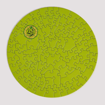 Flat Lime 81 Piece Round Jigsaw Puzzle Le Puzz