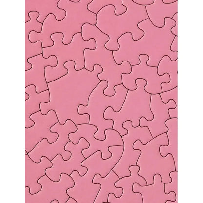 Flat Pink Grapefruit 81 Piece Round Jigsaw Puzzle Le Puzz