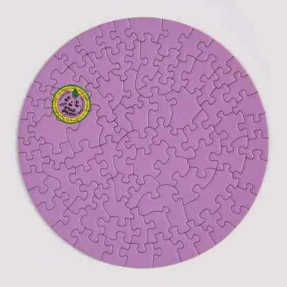 Flat Plum 81 Piece Round Jigsaw Puzzle Le Puzz