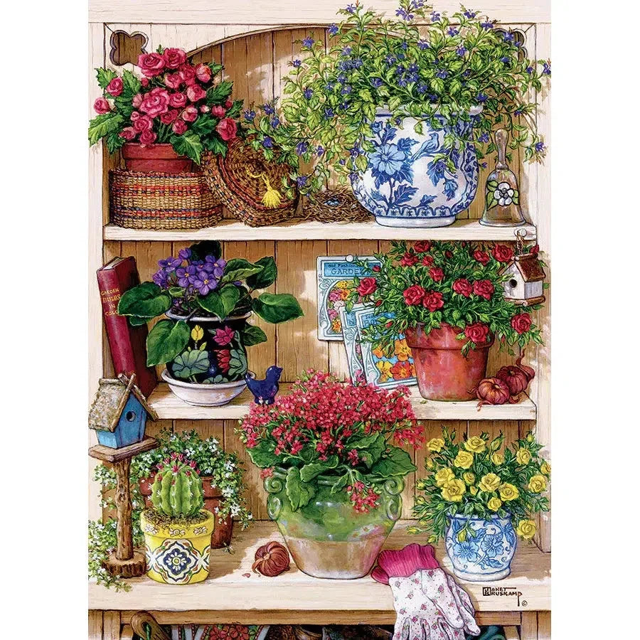 Flower Cupboard 500 Piece Jigsaw Puzzle Cobble Hill