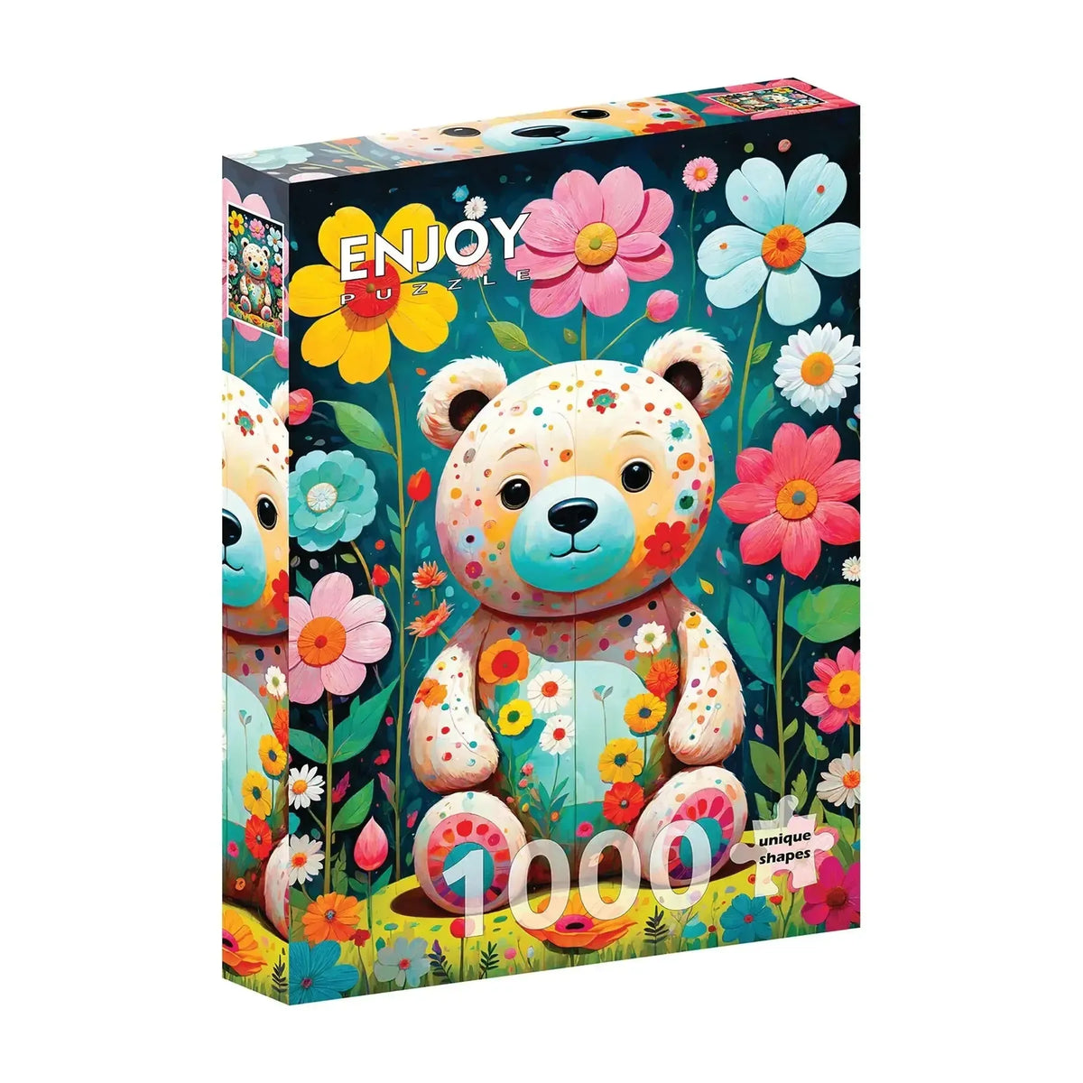Flower Teddy 1000 Piece Jigsaw Puzzle Enjoy