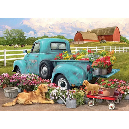 Flower Truck 1000 Piece Jigsaw Puzzle Cobble Hill