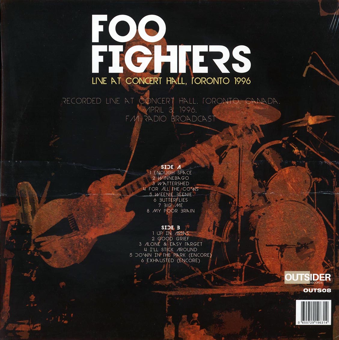 Foo Fighters - Live at Concert Hall, Toronto 1996 [2021 Unofficial Limited Clear] [New Vinyl Record LP]