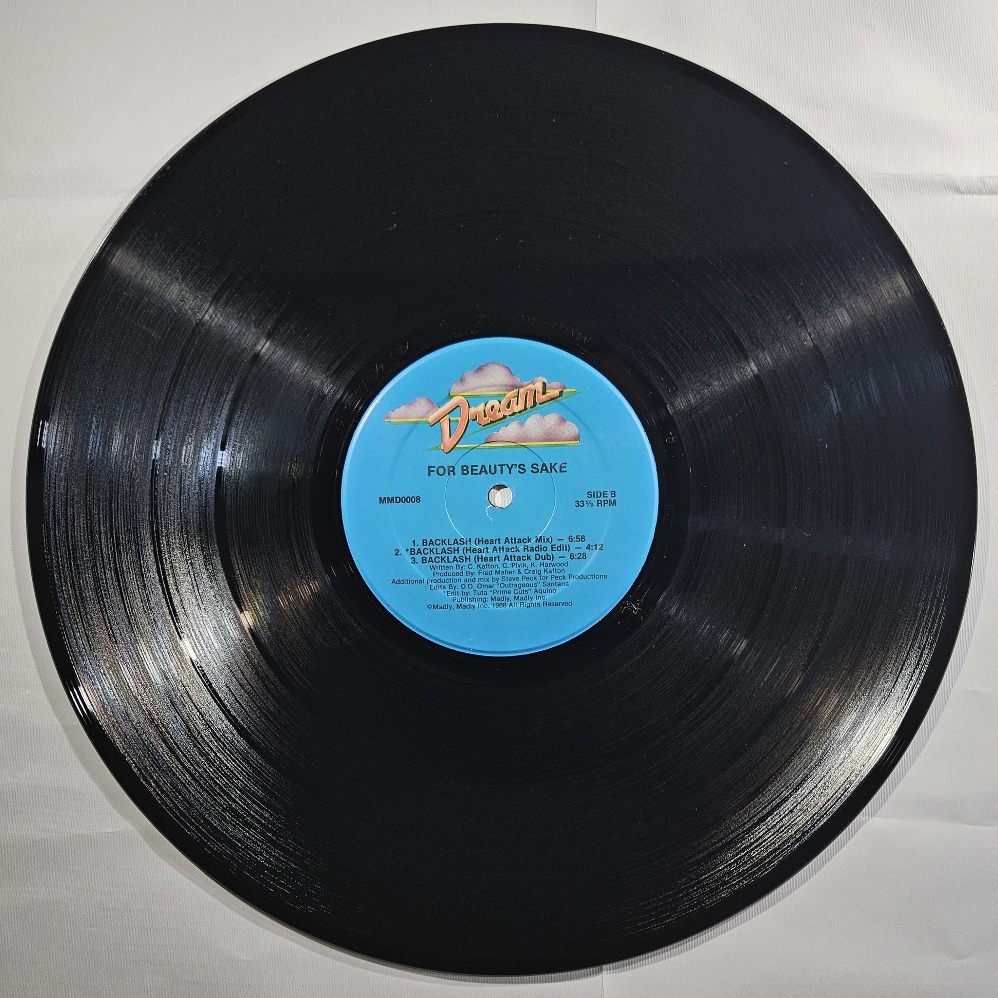 For Beauty's Sake - Backlash [1988 Used Vinyl Record 12" Single]