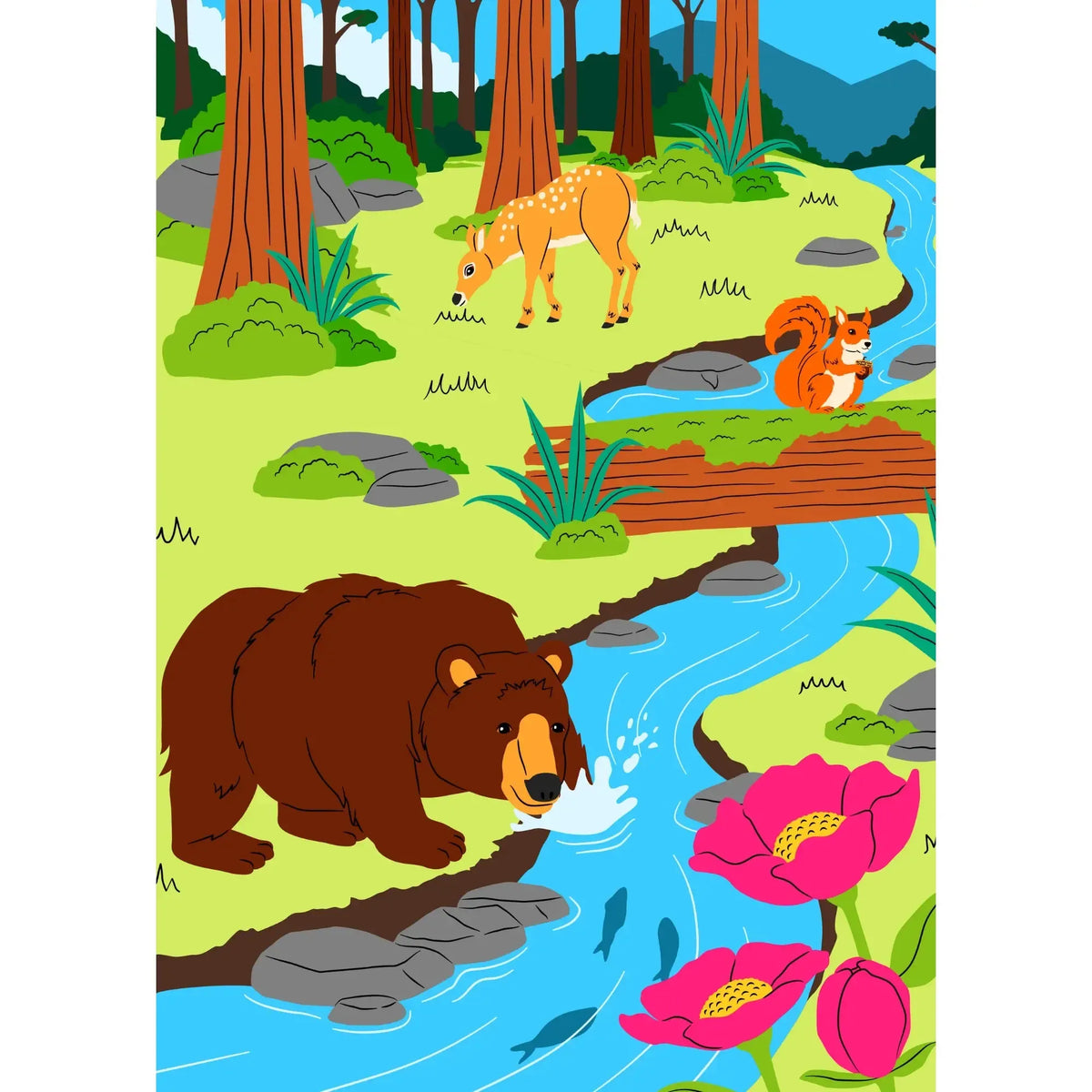 Forest Friends 99 Piece Mini Jigsaw Puzzle Puzzledly