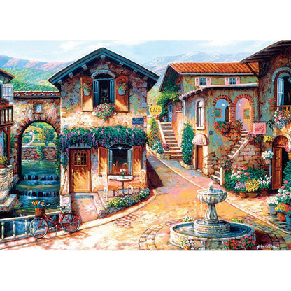 Fountain on the Square 1000 Piece Jigsaw Puzzle Cobble Hill