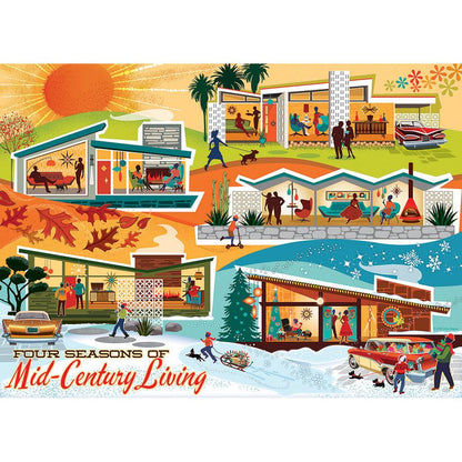 Four Seasons of Mid-Century Living 500 Piece Jigsaw Puzzle Cobble Hill
