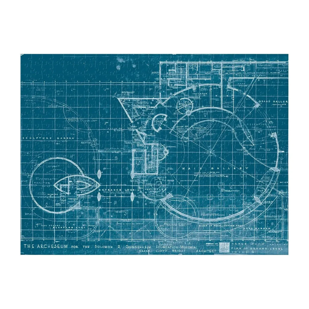 Frank Lloyd Wright Guggenheim Double-Sided 500 Piece Jigsaw Puzzle Galison