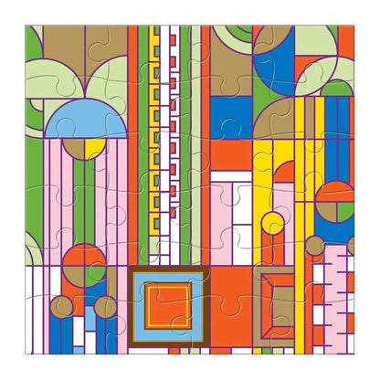 Frank Lloyd Wright Set of 6 25 Piece Wood Jigsaw Puzzle Galison