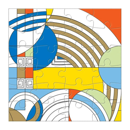 Frank Lloyd Wright Set of 6 25 Piece Wood Jigsaw Puzzle Galison
