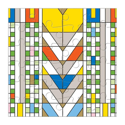 Frank Lloyd Wright Set of 6 25 Piece Wood Jigsaw Puzzle Galison