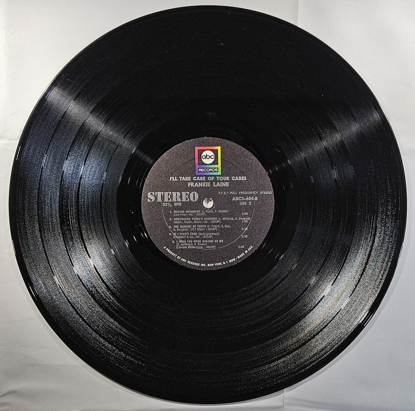 Frankie Laine - I'll Take Care of Your Cares [1967 Used Vinyl Record LP]