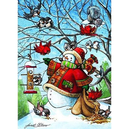 Frosty Feeds His Friends 1000 Piece Jigsaw Puzzle Cobble Hill