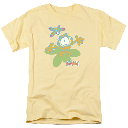 Garfield Butterfly Mens T Shirt Yellow Officially Licensed